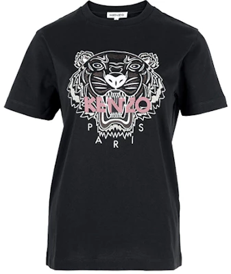 (Women) KENZO SS21 Black Tiger Embroidered Short Sleeve T-Shirt 2TS9124YE-99 Buy (Women) KENZO SS21 Black Tiger Embroidered Short Sleeve T-Shirt 2TS9124YE-99