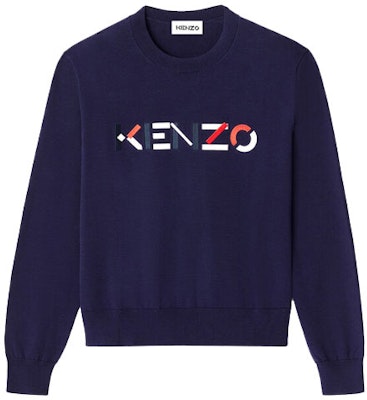 (W) KENZO SS21 藍色刺繡Logo針織圓領長袖衫 FB52PU5413LA-76 Order (W) KENZO SS21 藍色刺繡Logo針織圓領長袖衫 FB52PU5413LA-76