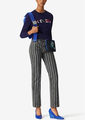 (W) KENZO SS21 藍色刺繡Logo針織圓領長袖衫 FB52PU5413LA-76 Lookbook (W) KENZO SS21 藍色刺繡Logo針織圓領長袖衫 FB52PU5413LA-76