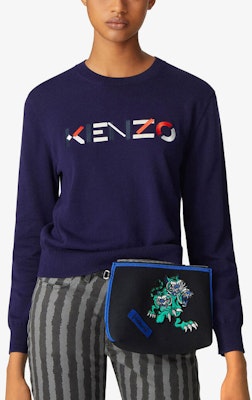 (W) KENZO SS21 藍色刺繡Logo針織圓領長袖衫 FB52PU5413LA-76 Purchase (W) KENZO SS21 藍色刺繡Logo針織圓領長袖衫 FB52PU5413LA-76