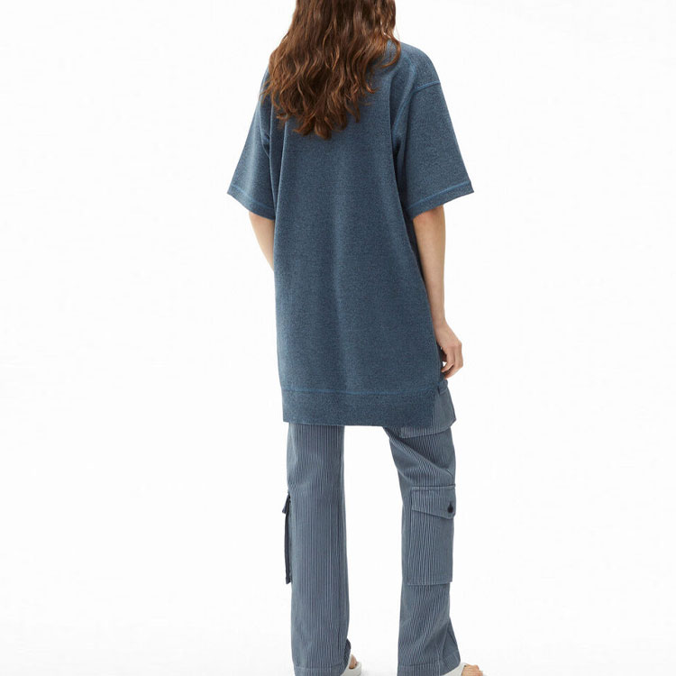 Purchase (W) KENZO SS21 深蓝色刺绣虎头针织短袖连衣裙 FB52RO5543AB-67