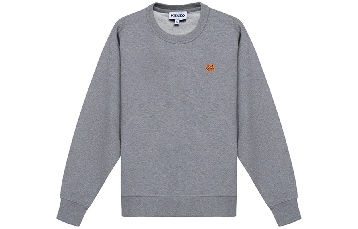 (Women) Kenzo SS21 Grey Embroidered Tiger Logo Long Sleeve Sweatshirt FB52SW8204ML-95 圖 2