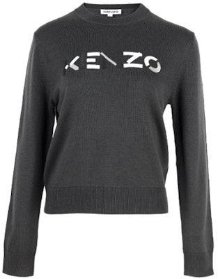 (W) KENZO SS21 그레이 루즈핏 로고 디자인 스웨터. FB62PU6393LA-97 Order (W) KENZO SS21 그레이 루즈핏 로고 디자인 스웨터. FB62PU6393LA-97