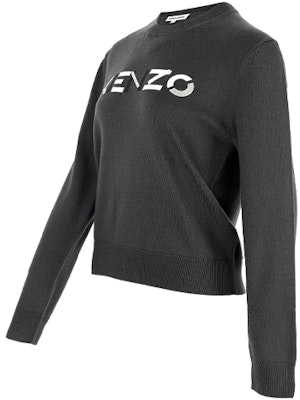 (W) KENZO SS21 그레이 루즈핏 로고 디자인 스웨터. FB62PU6393LA-97 Shop (W) KENZO SS21 그레이 루즈핏 로고 디자인 스웨터. FB62PU6393LA-97
