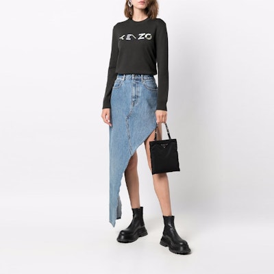 (W) KENZO SS21 그레이 루즈핏 로고 디자인 스웨터. FB62PU6393LA-97 Details for (W) KENZO SS21 그레이 루즈핏 로고 디자인 스웨터. FB62PU6393LA-97