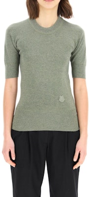 (W) ケンゾー SS21 ライトアーミーグリーン タイガーロゴ 半袖ニットセーター FB52PU5553AB-49 Shop (W) ケンゾー SS21 ライトアーミーグリーン タイガーロゴ 半袖ニットセーター FB52PU5553AB-49