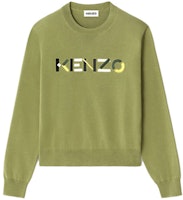 (Women) KENZO SS21 Logo Crew Neck Pullover Knit - Dark Green FB52PU5413LA-49 (Women) KENZO SS21 Logo Crew Neck Pullover Knit - Dark Green FB52PU5413LA-49