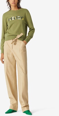 (Women) KENZO SS21 Logo Crew Neck Pullover Knit - Dark Green FB52PU5413LA-49 Lookbook (Women) KENZO SS21 Logo Crew Neck Pullover Knit - Dark Green FB52PU5413LA-49