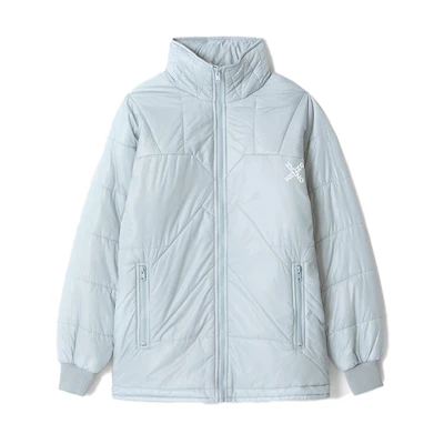 (Women) KENZO SS21 Monogram Logo Lightweight Grey Windbreaker Jacket FB52OU065565-93