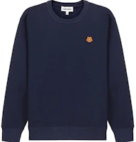 (Women) Kenzo SS21 Navy Blue Long-Sleeve Sweatshirt with Tiger Embroidery FB52SW8204ML-76 (Women) Kenzo SS21 Navy Blue Long-Sleeve Sweatshirt with Tiger Embroidery FB52SW8204ML-76
