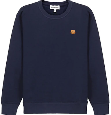 (W) 겐조 SS21 네이비 블루 타이거 자수 긴팔 스웻셔츠 FB52SW8204ML-76 Order (W) 겐조 SS21 네이비 블루 타이거 자수 긴팔 스웻셔츠 FB52SW8204ML-76