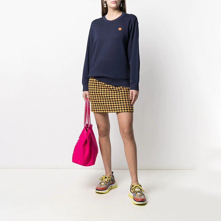 Shop (W) 겐조 SS21 네이비 블루 타이거 자수 긴팔 스웻셔츠 FB52SW8204ML-76