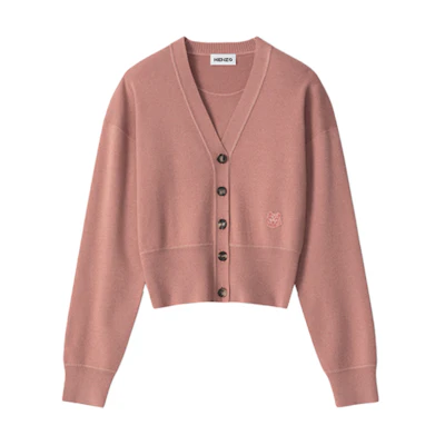 (Women) KENZO SS21 Pink Little Tiger Head Knit Sweater Pullover. FB52CA5543AB-34