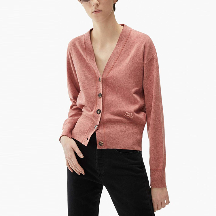 Purchase (W) KENZO SS21 Pink Sweater Rajut Kepala Harimau Kecil. FB52CA5543AB-34