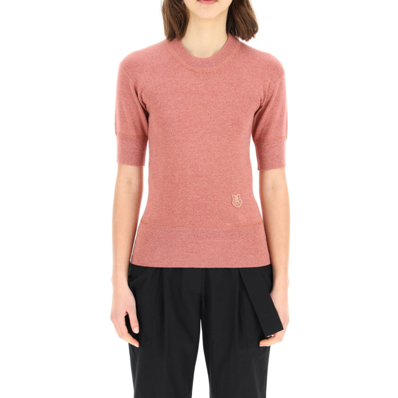 Shop (W) KENZO SS21 Baju Sejuk Slim Logo Harimau Pink Wool FB52PU5553AB-34