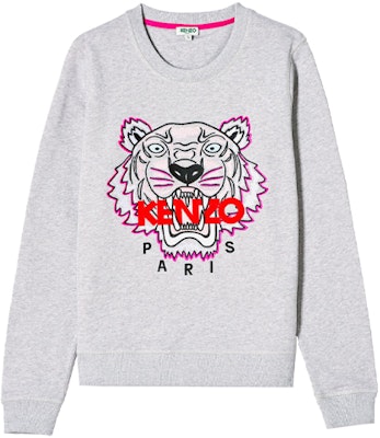 (W) KENZO SS21 Sudadera Gris de Algodón con Tigre Bordado. F952SW7054XA-93 Buy (W) KENZO SS21 Sudadera Gris de Algodón con Tigre Bordado. F952SW7054XA-93