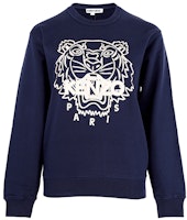 (W) KENZO SS21 타이거 로고 크루넥 풀오버 스웻셔츠 네이비 블루 FB52SW8244MP-77 Order (W) KENZO SS21 타이거 로고 크루넥 풀오버 스웻셔츠 네이비 블루 FB52SW8244MP-77