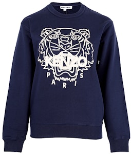 (W) KENZO SS21 타이거 로고 크루넥 풀오버 스웻셔츠 네이비 블루 FB52SW8244MP-77 Order (W) KENZO SS21 타이거 로고 크루넥 풀오버 스웻셔츠 네이비 블루 FB52SW8244MP-77
