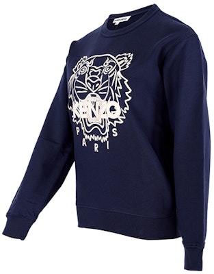 (Women) KENZO SS21 Tiger Logo Crewneck Pullover Sweatshirt Navy Blue FB52SW8244MP-77 Shop (Women) KENZO SS21 Tiger Logo Crewneck Pullover Sweatshirt Navy Blue FB52SW8244MP-77