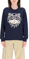(W) KENZO SS21 타이거 로고 크루넥 풀오버 스웻셔츠 네이비 블루 FB52SW8244MP-77 Details for (W) KENZO SS21 타이거 로고 크루넥 풀오버 스웻셔츠 네이비 블루 FB52SW8244MP-77