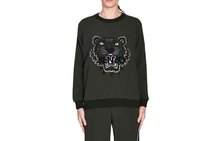 (Women) KENZO SS21 Tiger Logo Sweatshirt Deep Green F762TO0735AC-51 圖 2