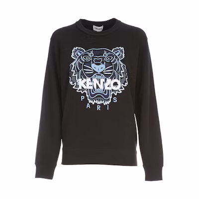 (Women) KENZO SS21 Tiger Print Crewneck Sweatshirt Black FB52SW8244XA-99