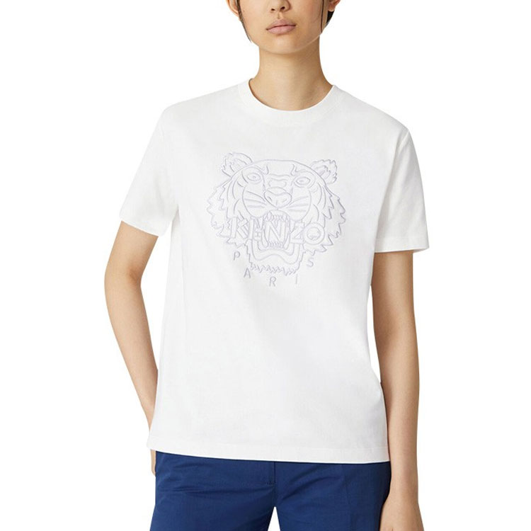 (Women) KENZO SS21 White Tiger Embroidered Cotton Crewneck T-Shirt. FB52TS9124SL-01 圖 4
