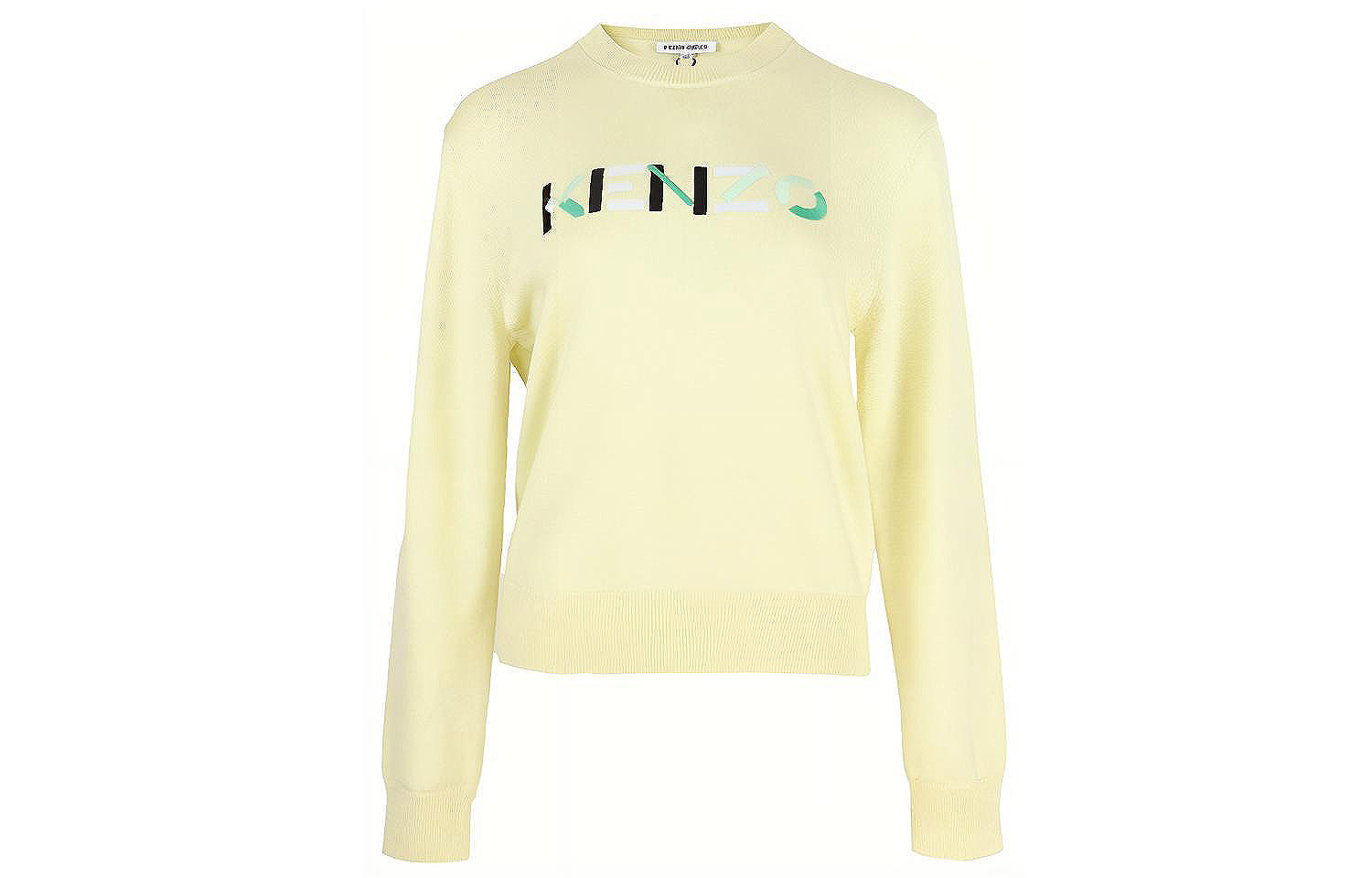 (Women) KENZO SS21 Yellow Animal Print Wool Knit Pullover Sweater. 2PU6393LA-38