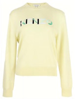 (Women) KENZO SS21 Yellow Animal Print Wool Knit Pullover Sweater. 2PU6393LA-38 (Women) KENZO SS21 Yellow Animal Print Wool Knit Pullover Sweater. 2PU6393LA-38