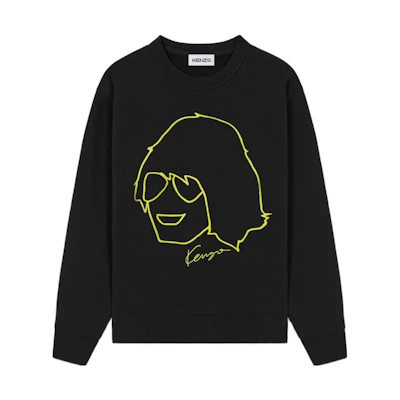 (Women) KENZO SS22 Black Graphic Print Crewneck Sweatshirt FC52SW8354ML-99