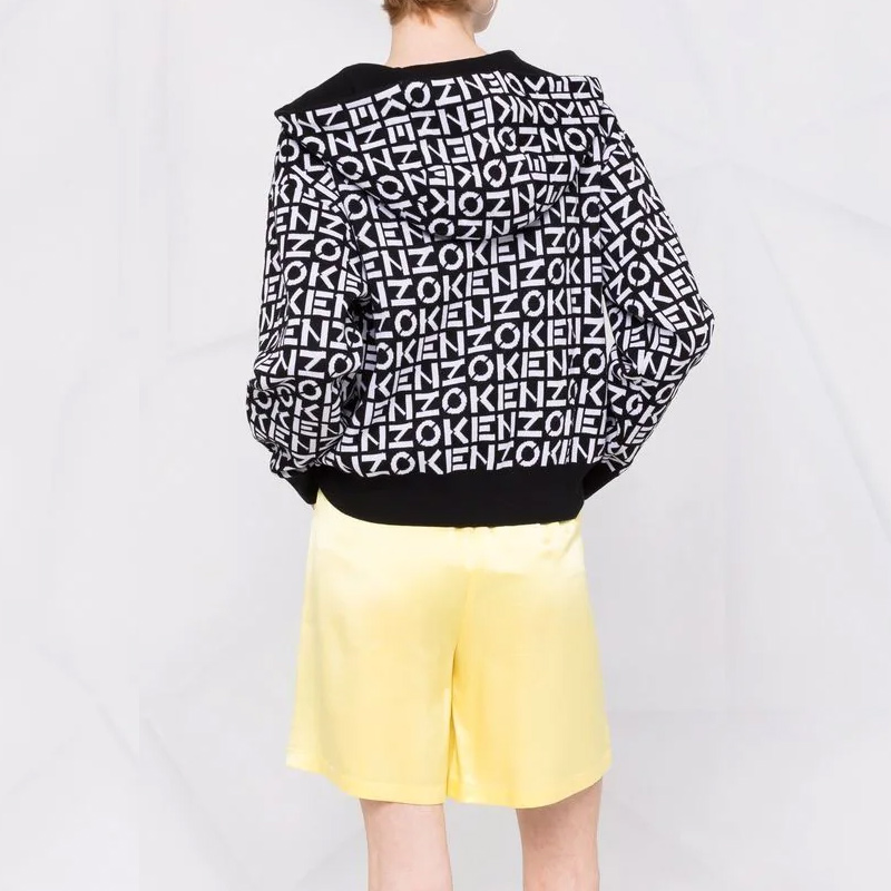 (Women) KENZO SS22  Black Logo Intarsia Zip-Up Hoodie Jacket. FC52BL6943SC-99 圖 4