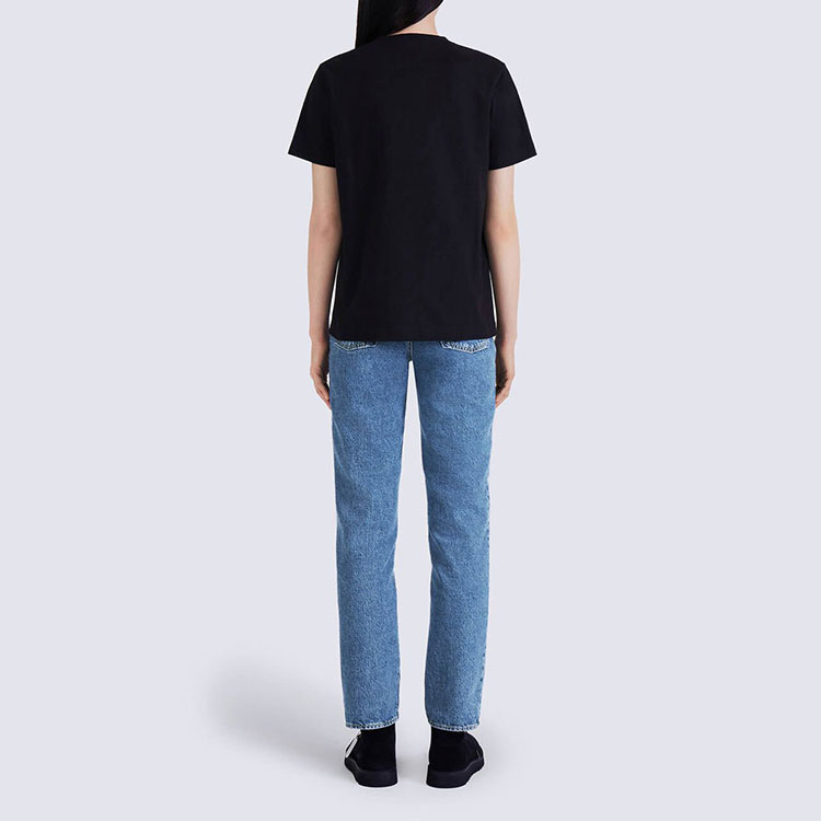 Details for (W) KENZO SS22 Camiseta Negra de Manga Corta con Logo Impreso. FC62TS0104SY-99