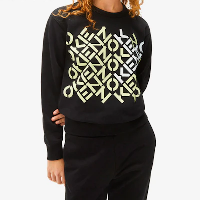(W) KENZO SS22 블랙 로고 실버 폭스 크루넥 스웨트셔츠 긴팔 FC52SW8484MS-99 Purchase (W) KENZO SS22 블랙 로고 실버 폭스 크루넥 스웨트셔츠 긴팔 FC52SW8484MS-99
