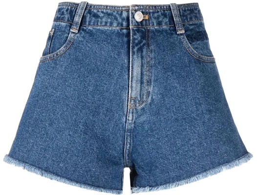 (Women) KENZO SS22 Blue Denim Shorts with Logo Embroidery. FC52DS2116EA-76 Buy (Women) KENZO SS22 Blue Denim Shorts with Logo Embroidery. FC52DS2116EA-76