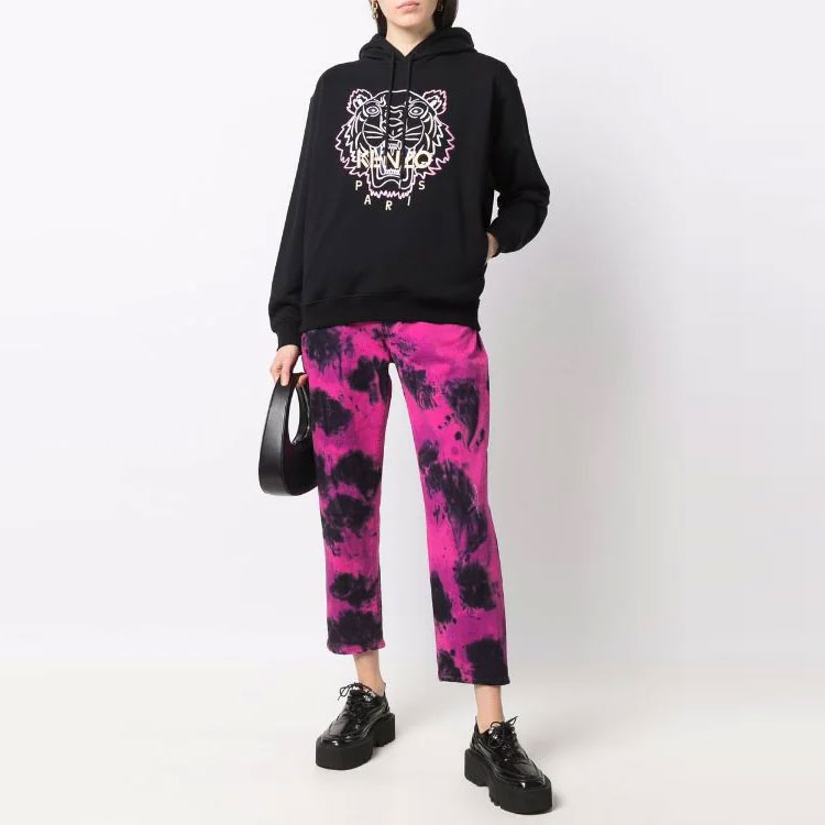 Lookbook (Women) KENZO SS22  Embroidered Hoodie Black FC52SW6494XH-99