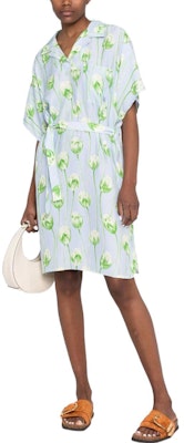 (W) KENZO SS22 Gaun Kemeja Motif Bunga Lengan Pendek Biru Muda FC52RO071517-63 Lookbook (W) KENZO SS22 Gaun Kemeja Motif Bunga Lengan Pendek Biru Muda FC52RO071517-63