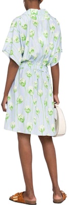 (W) KENZO SS22 Gaun Kemeja Motif Bunga Lengan Pendek Biru Muda FC52RO071517-63 Shop (W) KENZO SS22 Gaun Kemeja Motif Bunga Lengan Pendek Biru Muda FC52RO071517-63