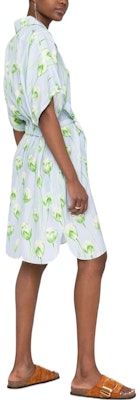 (W) KENZO SS22 Gaun Kemeja Motif Bunga Lengan Pendek Biru Muda FC52RO071517-63 Purchase (W) KENZO SS22 Gaun Kemeja Motif Bunga Lengan Pendek Biru Muda FC52RO071517-63