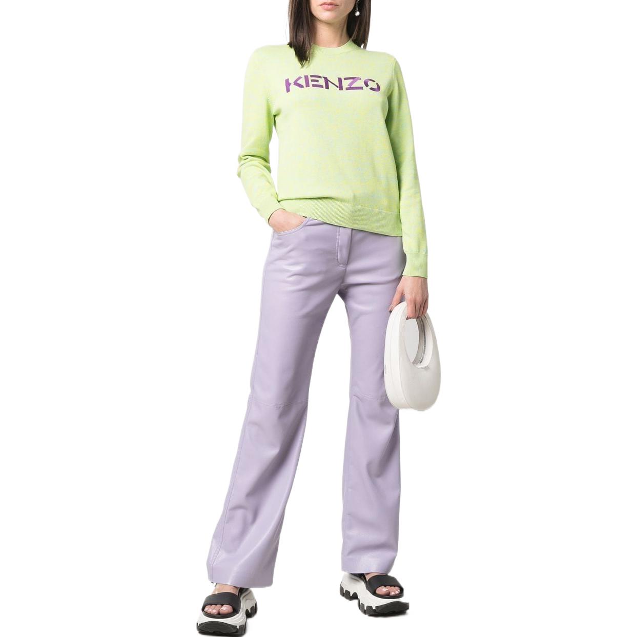 Lookbook (W) KENZO SS22 綠色針織毛衣刺繡標誌長袖上衣 FC52PU6833LA-57