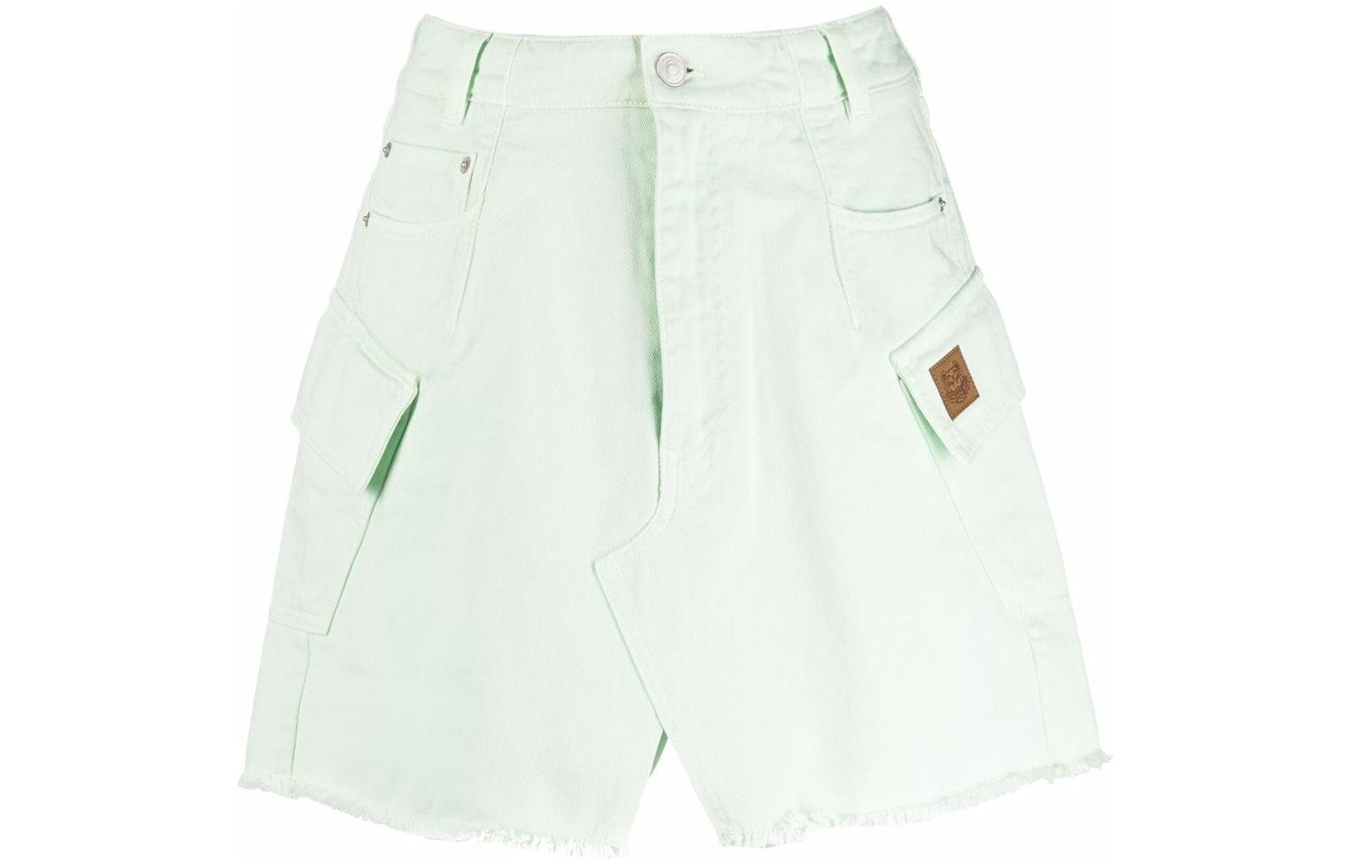 (Women) KENZO SS22  Green Side Label Solid Color Short Skirt FC52DJ2639CY-47