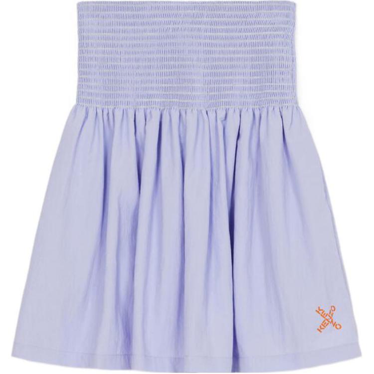 (Women) KENZO SS22  High-Waisted Solid Mini A-Line Skirt Light Purple. FC52JU1489CO-65