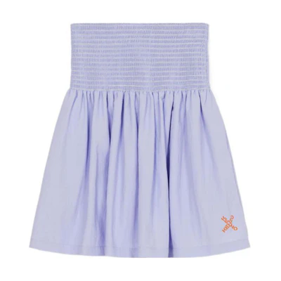 (Women) KENZO SS22 High-Waisted Solid Mini A-Line Skirt Light Purple. FC52JU1489CO-65