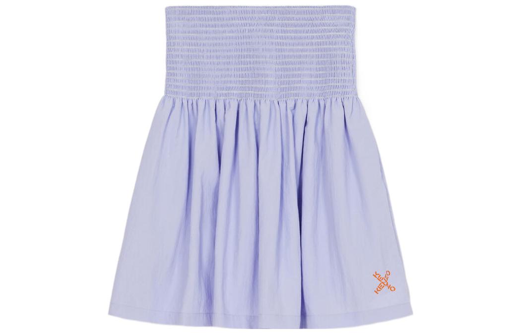 Order (W) KENZO SS22 Skirt Mini A-Line Ungu Muda High-Waisted. FC52JU1489CO-65