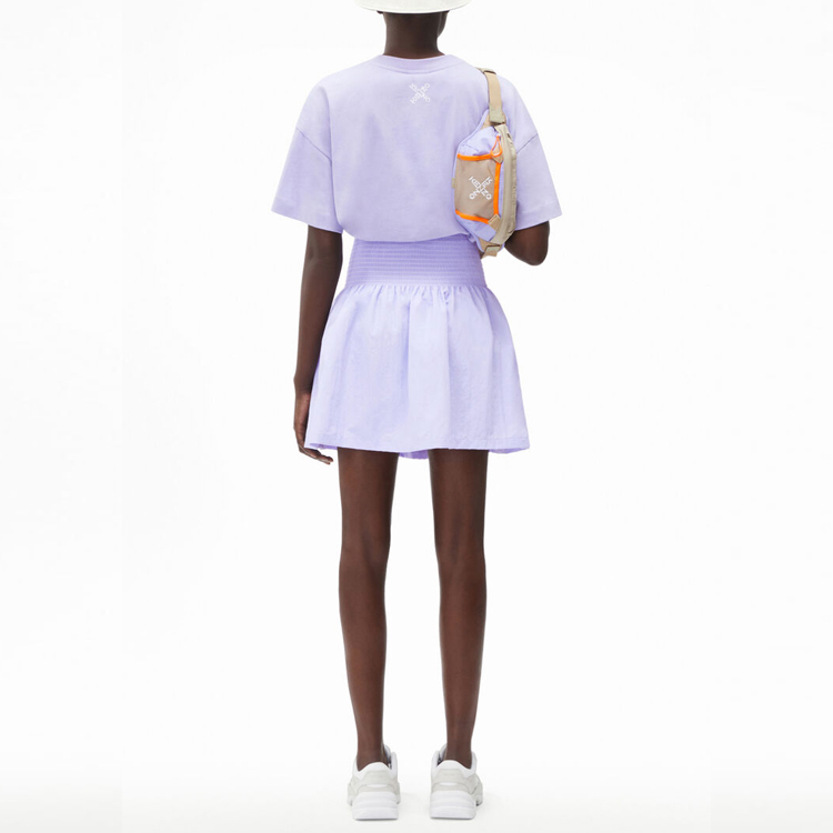 Shop (W) KENZO SS22 Skirt Mini A-Line Ungu Muda High-Waisted. FC52JU1489CO-65