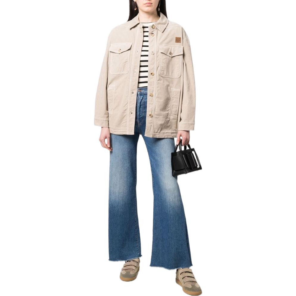 Lookbook (W) ケンゾー SS22 カーキ 長袖シャツ フラップポケット付き FC52CH0469CA08