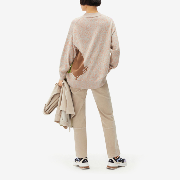 (Women) KENZO SS22  Light Grey Wool Sweater with Avatar Graphic Design. FC52PU6613CF-93 圖 4