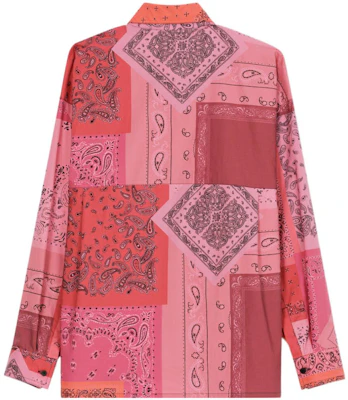 (W) KENZO SS22 Camisa Rosa de Manga Larga con Estampado y Cuello. FC52CH0519S5-26 Lookbook (W) KENZO SS22 Camisa Rosa de Manga Larga con Estampado y Cuello. FC52CH0519S5-26