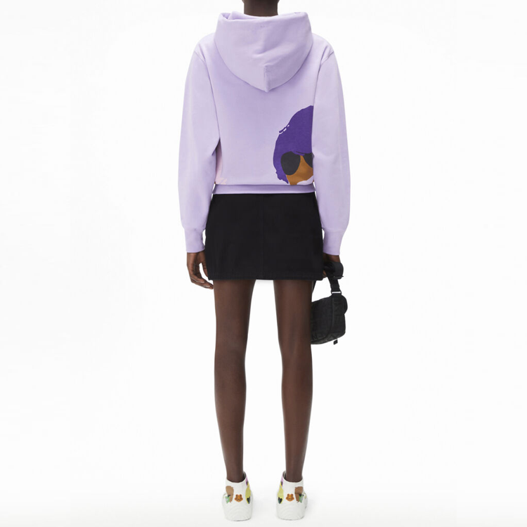 Shop (W) KENZO SS22 Sudadera con Capucha Morada de Dibujo Animado. FC52SW8424MO-66