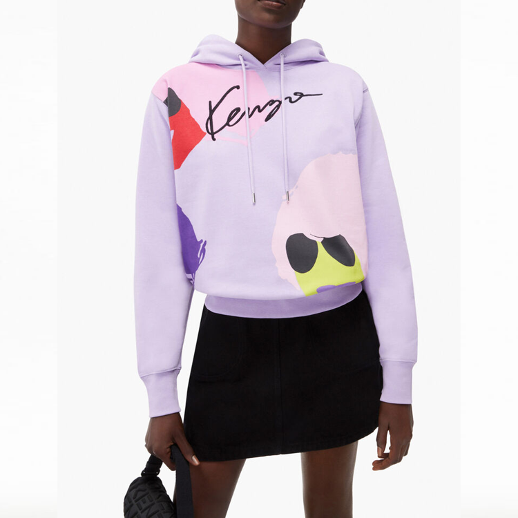 Purchase (W) KENZO SS22 Sudadera con Capucha Morada de Dibujo Animado. FC52SW8424MO-66