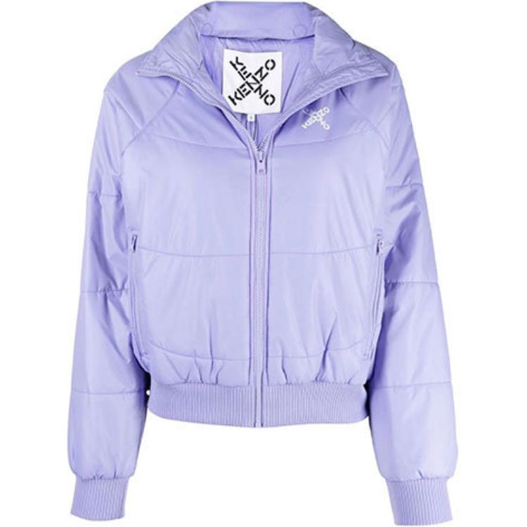 Buy (Women) KENZO SS22  Purple Zip-Up Jacket with Logo Print. FC52OU090565-65
